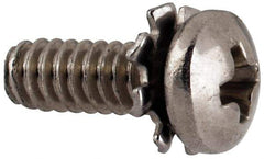Value Collection - #4-40 UNC, 5/16" Length Under Head Phillips Drive Machine Screw - Pan Head, Grade 18-8 Stainless Steel, External Tooth - Eagle Tool & Supply