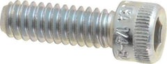 Holo-Krome - 1/4-20 UNC Hex Socket Drive, Socket Cap Screw - Alloy Steel, Zinc-Plated Finish, Fully Threaded, 3/4" Length Under Head - Eagle Tool & Supply