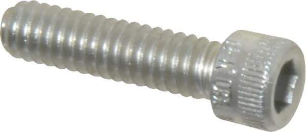 Holo-Krome - 1/4-20 UNC Hex Socket Drive, Socket Cap Screw - Alloy Steel, Zinc-Plated Finish, Fully Threaded, 1" Length Under Head - Eagle Tool & Supply