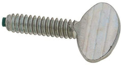 Made in USA - #6-32 Oval Dog Point Tip Grade 2 Steel Thumb Screw - 0.29" Head Height, Zinc-Plated Finish - Eagle Tool & Supply