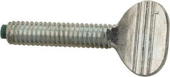 Made in USA - #8-32 Oval Dog Point Tip Grade 2 Steel Thumb Screw - 0.3" Head Height, Zinc-Plated Finish - Eagle Tool & Supply