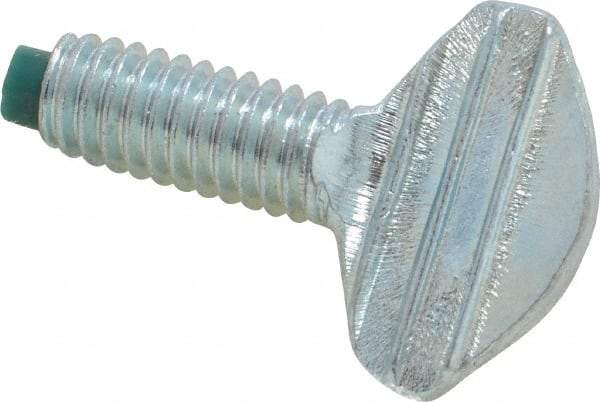 Made in USA - 5/16-18 Oval Dog Point Tip Grade 2 Steel Thumb Screw - 0.67" Head Height, Zinc-Plated Finish - Eagle Tool & Supply