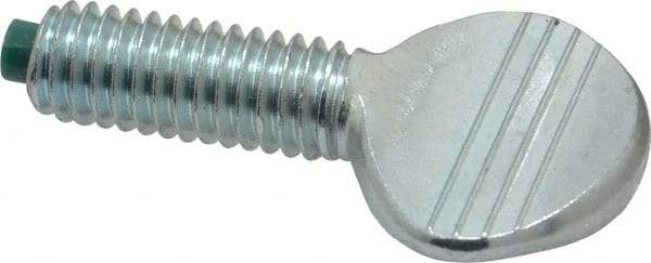 Made in USA - 3/8-16 Oval Dog Point Tip Grade 2 Steel Thumb Screw - 3/4" Head Height, Zinc-Plated Finish - Eagle Tool & Supply