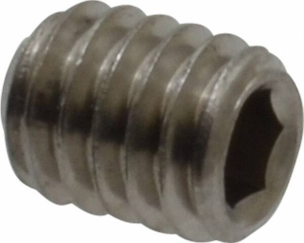 Value Collection - M4x0.70 Metric Coarse, 5mm OAL, Cup Point Set Screw - Grade 18-8 & Austenitic A2 Stainless Steel, 2mm Key - Eagle Tool & Supply