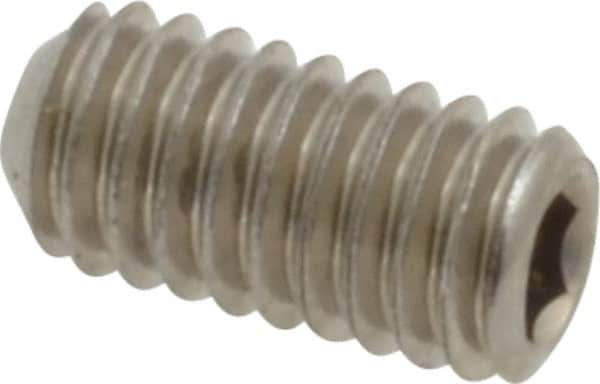Value Collection - M4x0.70 Metric Coarse, 8mm OAL, Cup Point Set Screw - Grade 18-8 & Austenitic A2 Stainless Steel, 2mm Key - Eagle Tool & Supply