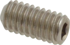 Value Collection - M4x0.70 Metric Coarse, 8mm OAL, Cup Point Set Screw - Grade 18-8 & Austenitic A2 Stainless Steel, 2mm Key - Eagle Tool & Supply
