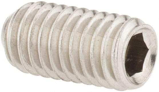 Value Collection - M5x0.80 Metric Coarse, 10mm OAL, Cup Point Set Screw - Grade 18-8 & Austenitic A2 Stainless Steel, 2.5mm Key - Eagle Tool & Supply