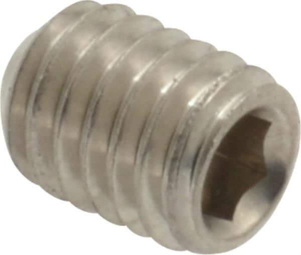 Value Collection - M6x1.00 Metric Coarse, 8mm OAL, Cup Point Set Screw - Grade 18-8 & Austenitic A2 Stainless Steel, 3mm Key - Eagle Tool & Supply