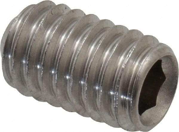 Value Collection - M6x1.00 Metric Coarse, 10mm OAL, Cup Point Set Screw - Grade 18-8 & Austenitic A2 Stainless Steel, 3mm Key - Eagle Tool & Supply