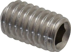 Value Collection - M6x1.00 Metric Coarse, 10mm OAL, Cup Point Set Screw - Grade 18-8 & Austenitic A2 Stainless Steel, 3mm Key - Eagle Tool & Supply