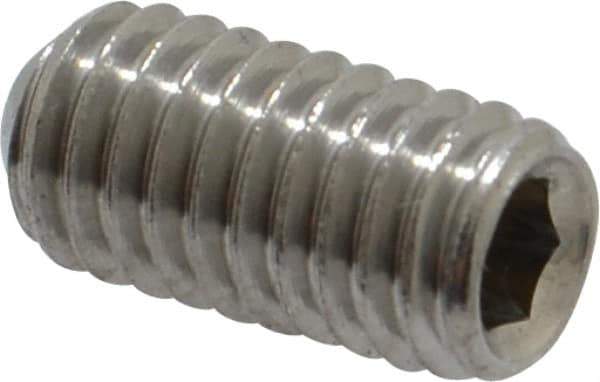 Value Collection - M6x1.00 Metric Coarse, 12mm OAL, Cup Point Set Screw - Grade 18-8 & Austenitic A2 Stainless Steel, 3mm Key - Eagle Tool & Supply