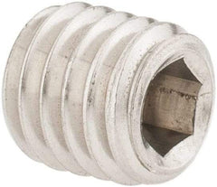 Value Collection - M8x1.25 Metric Coarse, 8mm OAL, Cup Point Set Screw - Grade 18-8 & Austenitic A2 Stainless Steel, 4mm Key - Eagle Tool & Supply