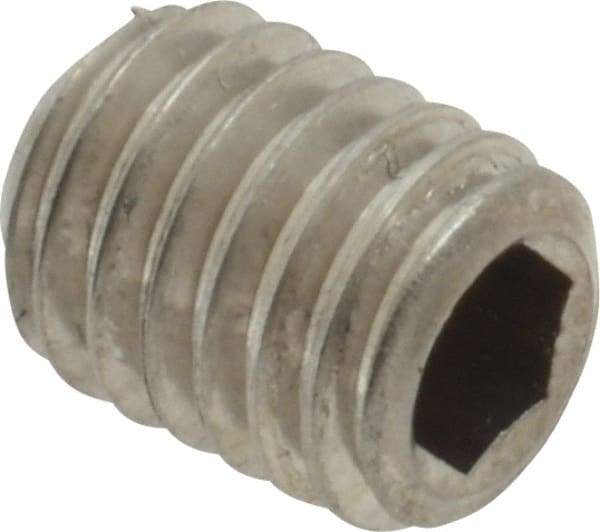 Value Collection - M8x1.25 Metric Coarse, 10mm OAL, Cup Point Set Screw - Grade 18-8 & Austenitic A2 Stainless Steel, 4mm Key - Eagle Tool & Supply