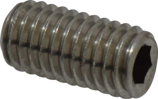 Value Collection - M8x1.25 Metric Coarse, 16mm OAL, Cup Point Set Screw - Grade 18-8 & Austenitic A2 Stainless Steel, 4mm Key - Eagle Tool & Supply