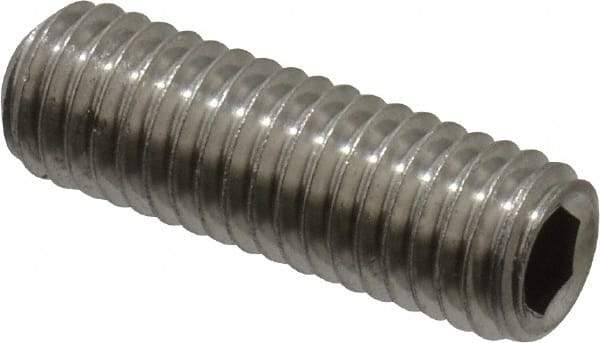 Value Collection - M8x1.25 Metric Coarse, 25mm OAL, Cup Point Set Screw - Grade 18-8 & Austenitic A2 Stainless Steel, 4mm Key - Eagle Tool & Supply