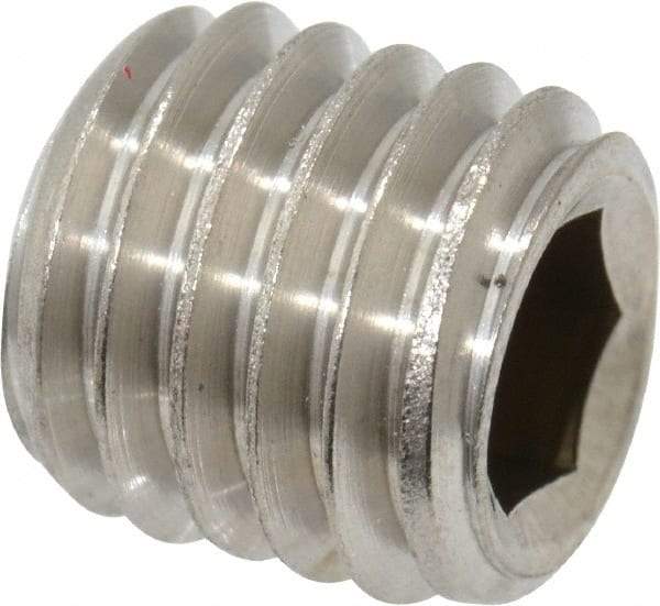 Value Collection - M10x1.50 Metric Coarse, 10mm OAL, Cup Point Set Screw - Grade 18-8 & Austenitic A2 Stainless Steel, 5mm Key - Eagle Tool & Supply