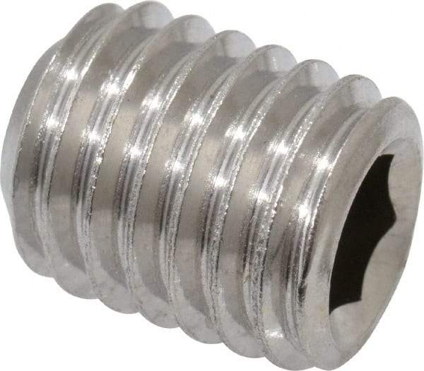 Value Collection - M10x1.50 Metric Coarse, 12mm OAL, Cup Point Set Screw - Grade 18-8 & Austenitic A2 Stainless Steel, 5mm Key - Eagle Tool & Supply