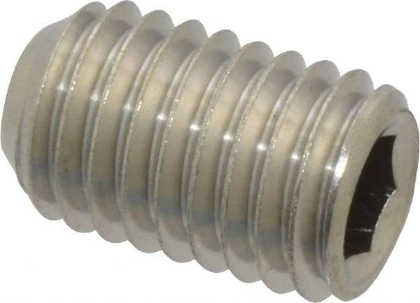 Value Collection - M10x1.50 Metric Coarse, 16mm OAL, Cup Point Set Screw - Grade 18-8 & Austenitic A2 Stainless Steel, 5mm Key - Eagle Tool & Supply