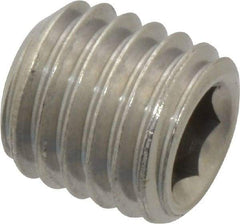 Value Collection - M12x1.75 Metric Coarse, 12mm OAL, Cup Point Set Screw - Grade 18-8 & Austenitic A2 Stainless Steel, 6mm Key - Eagle Tool & Supply