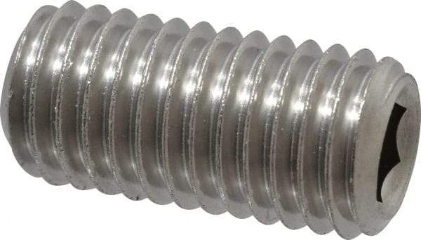 Value Collection - M12x1.75 Metric Coarse, 25mm OAL, Cup Point Set Screw - Grade 18-8 & Austenitic A2 Stainless Steel, 6mm Key - Eagle Tool & Supply