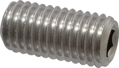 Value Collection - M12x1.75 Metric Coarse, 25mm OAL, Cup Point Set Screw - Grade 18-8 & Austenitic A2 Stainless Steel, 6mm Key - Eagle Tool & Supply