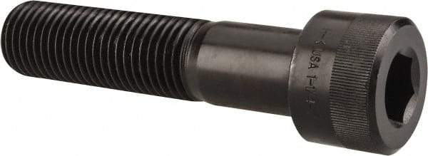 Holo-Krome - 1-1/4 - 7 UNC Hex Socket Drive, Socket Cap Screw - Alloy Steel, Black Oxide Finish, Partially Threaded, 5-1/2" Length Under Head - Eagle Tool & Supply