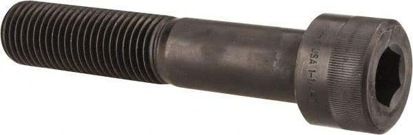 Holo-Krome - 1-3/4 - 5 UNC Hex Socket Drive, Socket Cap Screw - Alloy Steel, Black Oxide Finish, Partially Threaded, 10" Length Under Head - Eagle Tool & Supply