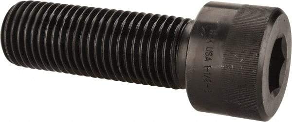 Holo-Krome - 1-1/2 - 6 UNC Hex Socket Drive, Socket Cap Screw - Alloy Steel, Black Oxide Finish, Partially Threaded, 4-1/2" Length Under Head - Eagle Tool & Supply