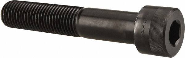 Holo-Krome - 1-1/2 - 6 UNC Hex Socket Drive, Socket Cap Screw - Alloy Steel, Black Oxide Finish, Partially Threaded, 8" Length Under Head - Eagle Tool & Supply