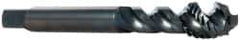 OSG - M14x2.00 Metric Coarse 3 Flute 6H Modified Bottoming Spiral Flute Tap - Vanadium High Speed Steel, Oxide Finish, 110mm OAL, Right Hand Flute, Right Hand Thread - Eagle Tool & Supply