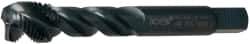 OSG - M16x1.50 Metric Fine 3 Flute 6H Modified Bottoming Spiral Flute Tap - Vanadium High Speed Steel, Oxide Finish, 100mm OAL, Right Hand Flute, Right Hand Thread - Eagle Tool & Supply
