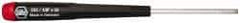 Wiha - 1/8" Precision Miniature Hex Driver - 2-23/64" Bade Length, Tapered Handle, 6-3/4" OAL - Eagle Tool & Supply