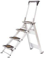 Little Giant Ladder - 4 Steps, 3' High, Type IA Rating, Aluminum Step Ladder - 300 Lb Capacity, 22-1/2" Base Width - Eagle Tool & Supply