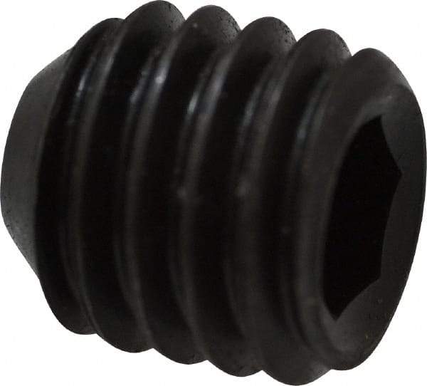 Holo-Krome - 7/16-14 UNC, 7/16" OAL, Cup Point Set Screw - Grade 8 Alloy Steel, 7/32" Key - Eagle Tool & Supply