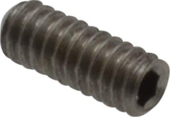 Value Collection - #3-48 UNC, 1/4" OAL, Cup Point Set Screw - Grade 18-8 Stainless Steel, 0.05" Key - Eagle Tool & Supply