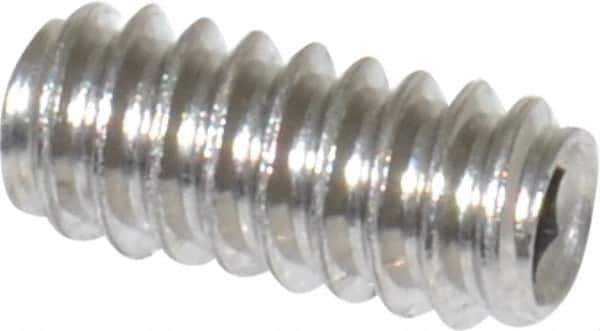 Value Collection - #6-32 UNC, 5/16" OAL, Cup Point Set Screw - Grade 18-8 Stainless Steel, 1/16" Key - Eagle Tool & Supply
