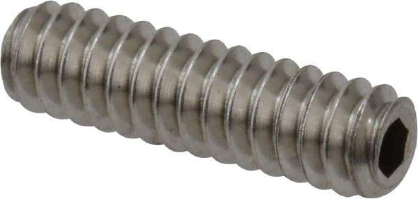 Value Collection - #6-32 UNC, 1/2" OAL, Cup Point Set Screw - Grade 18-8 Stainless Steel, 1/16" Key - Eagle Tool & Supply