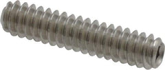 Value Collection - #6-32 UNC, 5/8" OAL, Cup Point Set Screw - Grade 18-8 Stainless Steel, 1/16" Key - Eagle Tool & Supply