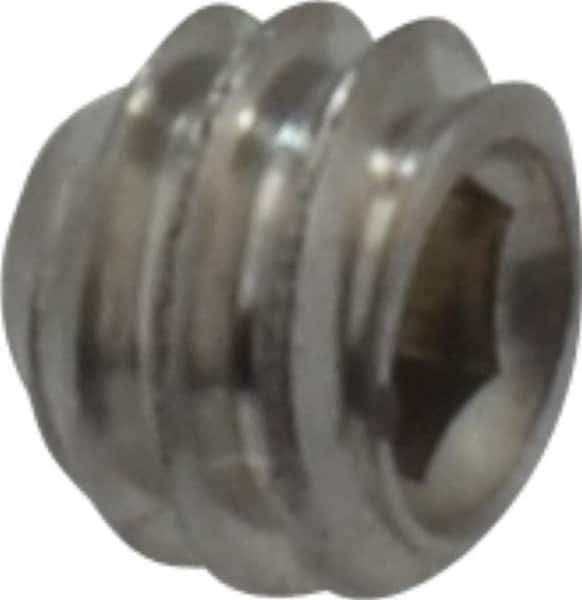 Value Collection - #8-32 UNC, 1/8" OAL, Cup Point Set Screw - Grade 18-8 Stainless Steel, 5/64" Key - Eagle Tool & Supply