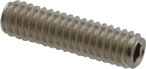 Value Collection - #8-32 UNC, 5/8" OAL, Cup Point Set Screw - Grade 18-8 Stainless Steel, 5/64" Key - Eagle Tool & Supply