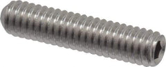 Value Collection - #8-32 UNC, 3/4" OAL, Cup Point Set Screw - Grade 18-8 Stainless Steel, 5/64" Key - Eagle Tool & Supply