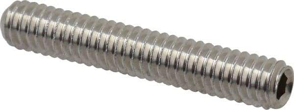 Value Collection - #8-32 UNC, 1" OAL, Cup Point Set Screw - Grade 18-8 Stainless Steel, 5/64" Key - Eagle Tool & Supply
