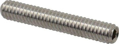 Value Collection - #8-32 UNC, 1" OAL, Cup Point Set Screw - Grade 18-8 Stainless Steel, 5/64" Key - Eagle Tool & Supply