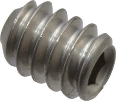 Value Collection - #10-24 UNC, 1/4" OAL, Cup Point Set Screw - Grade 18-8 Stainless Steel, 3/32" Key - Eagle Tool & Supply