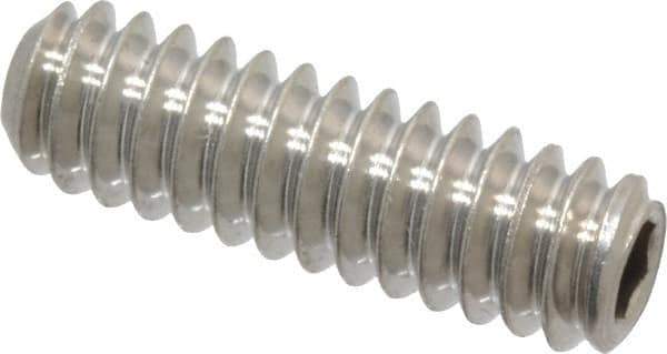 Value Collection - #10-24 UNC, 5/8" OAL, Cup Point Set Screw - Grade 18-8 Stainless Steel, 3/32" Key - Eagle Tool & Supply