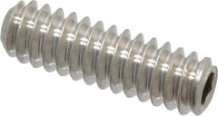 Value Collection - #10-24 UNC, 5/8" OAL, Cup Point Set Screw - Grade 18-8 Stainless Steel, 3/32" Key - Eagle Tool & Supply