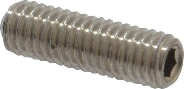 Value Collection - #10-32 UNF, 5/8" OAL, Cup Point Set Screw - Grade 18-8 Stainless Steel, 3/32" Key - Eagle Tool & Supply