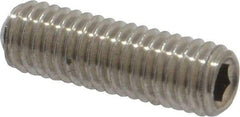 Value Collection - #10-32 UNF, 5/8" OAL, Cup Point Set Screw - Grade 18-8 Stainless Steel, 3/32" Key - Eagle Tool & Supply