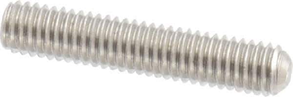 Value Collection - #10-32 UNF, 1" OAL, Cup Point Set Screw - Grade 18-8 Stainless Steel, 3/32" Key - Eagle Tool & Supply
