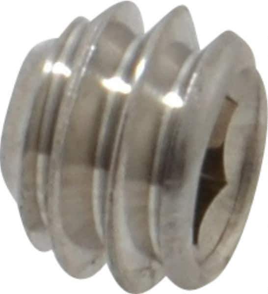 Value Collection - 1/4-20 UNC, 3/16" OAL, Cup Point Set Screw - Grade 18-8 Stainless Steel, 1/8" Key - Eagle Tool & Supply